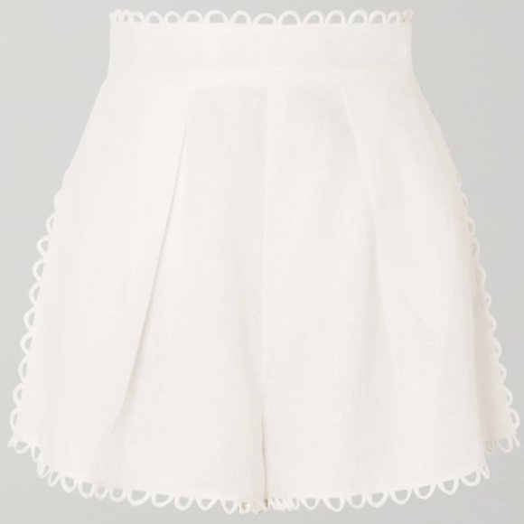 ISO: ZIMMERMANN Allia picot-trimmed linen shorts - Picture 3 of 5